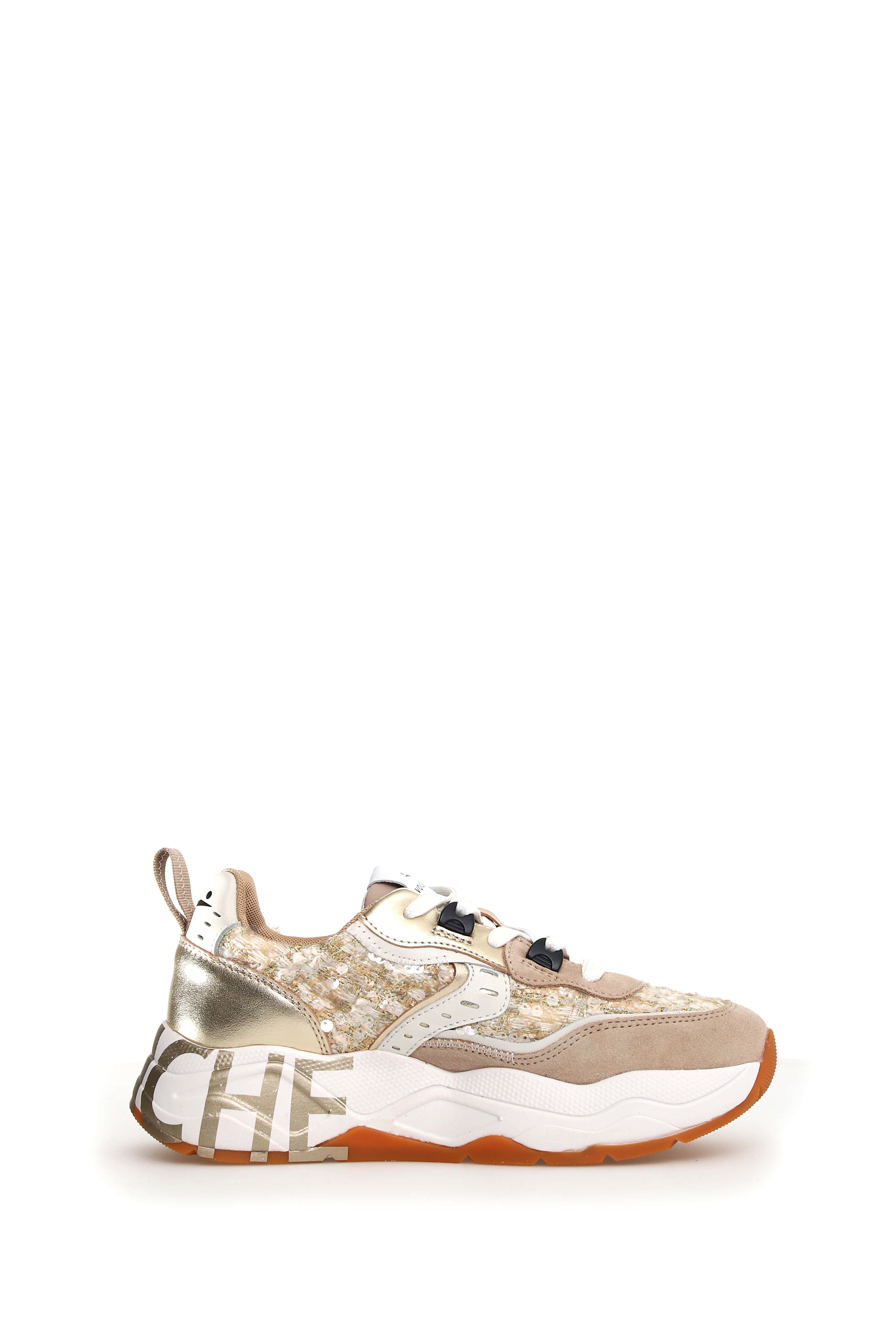 Voile Blanche Club 105 2017475 16 Sneaker Donna Beige Platino Bouclé