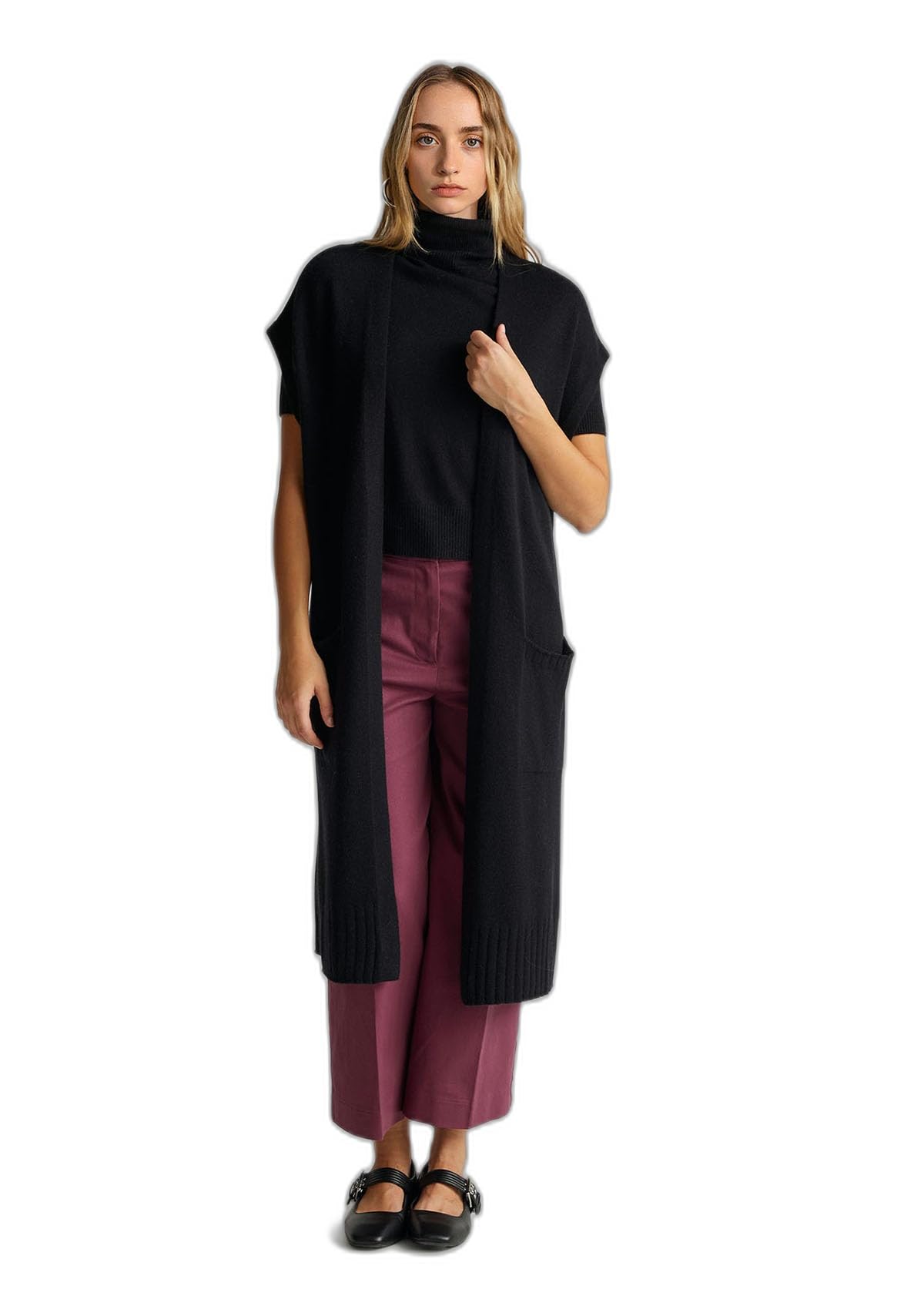 Benetton Maglieria 122HD6051 Gilet Taglia M Senza Bottoni