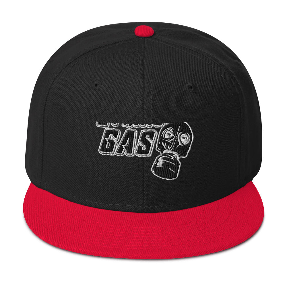 Pure Trash Straight Gas snapback cappello nero visiera piatta