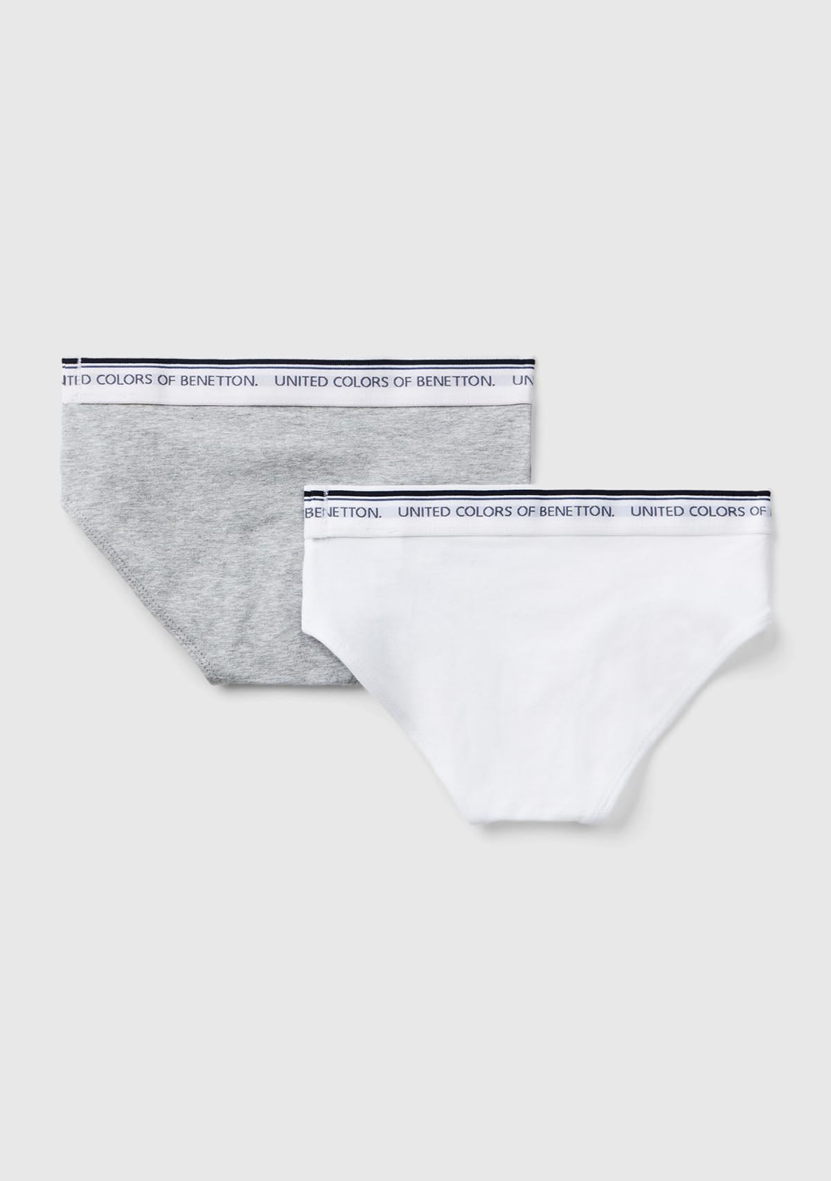 Benetton Intimo 3op80s484 Set 2 Slip Bimbo Grigio