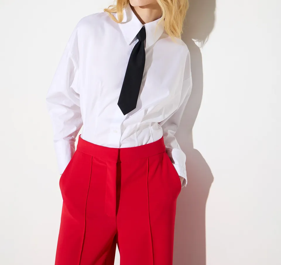 Elisabetta Franchi CA19867E2 Camicia Bianco Popeline
