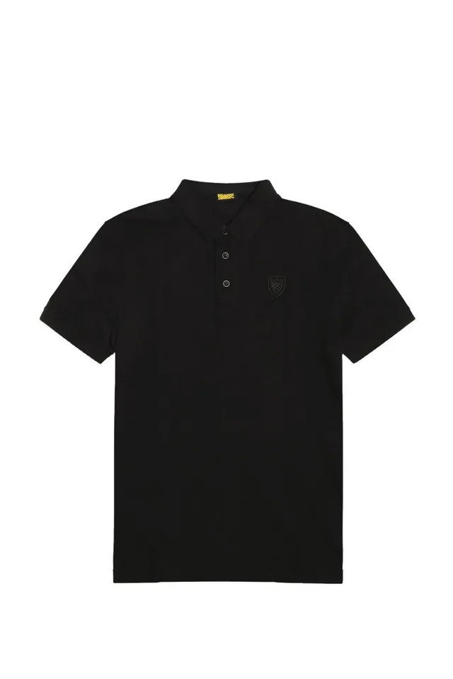Blauer Albans 26SBLUT02298 polo uomo nero cotone