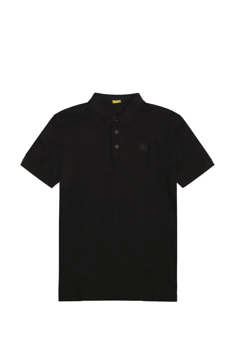 Blauer Albans 26SBLUT02298 polo uomo nero cotone