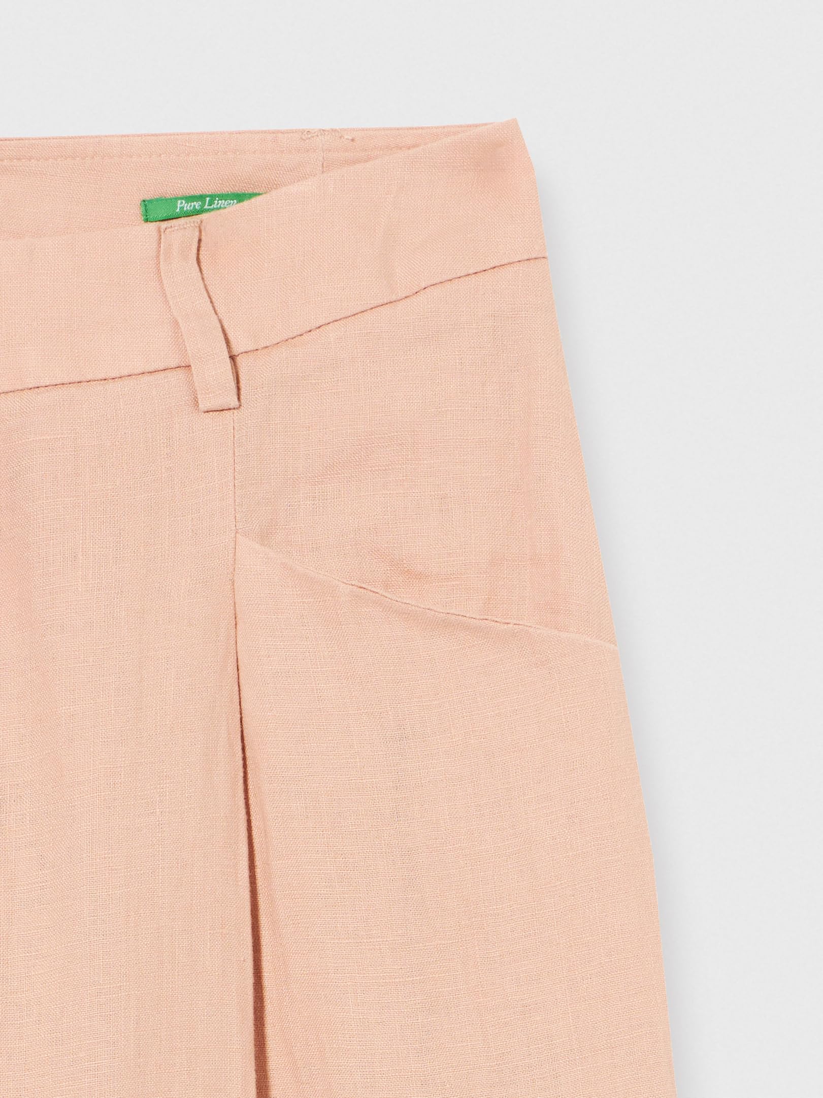 Benetton 4AGHDF05W Pantaloni Donna Lino Vita Regular