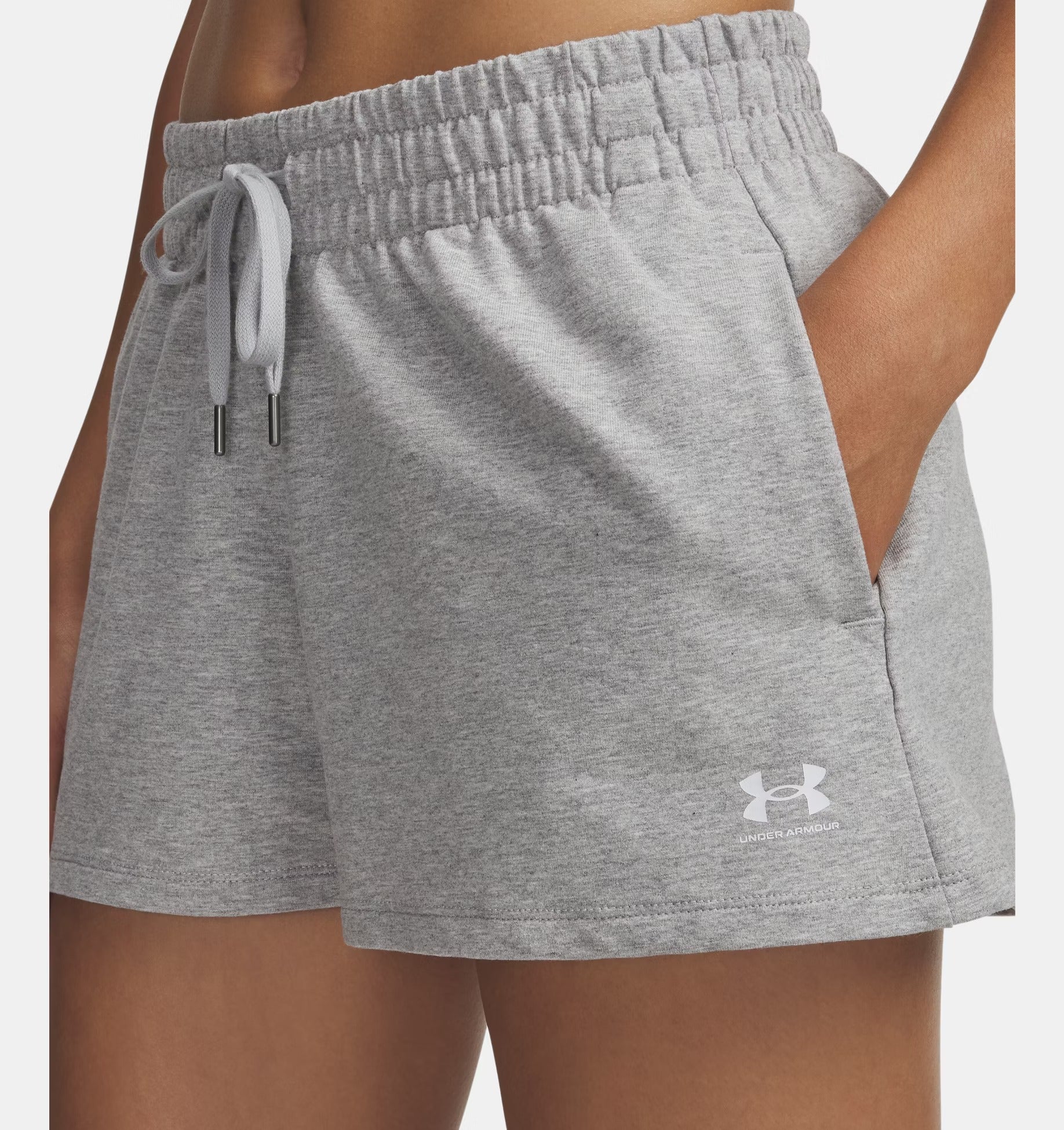 Under Armour 77-6011022 Shorts Donna Grigio Cotone