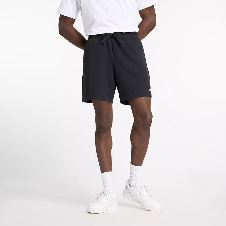 New Balance MS4152 Shorts French Terry Nero Cotone Uomo