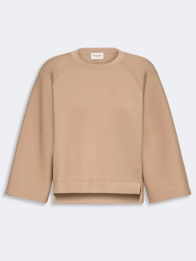 Weekend Max Mara Vasto Felpa Donna Modal Cuoio