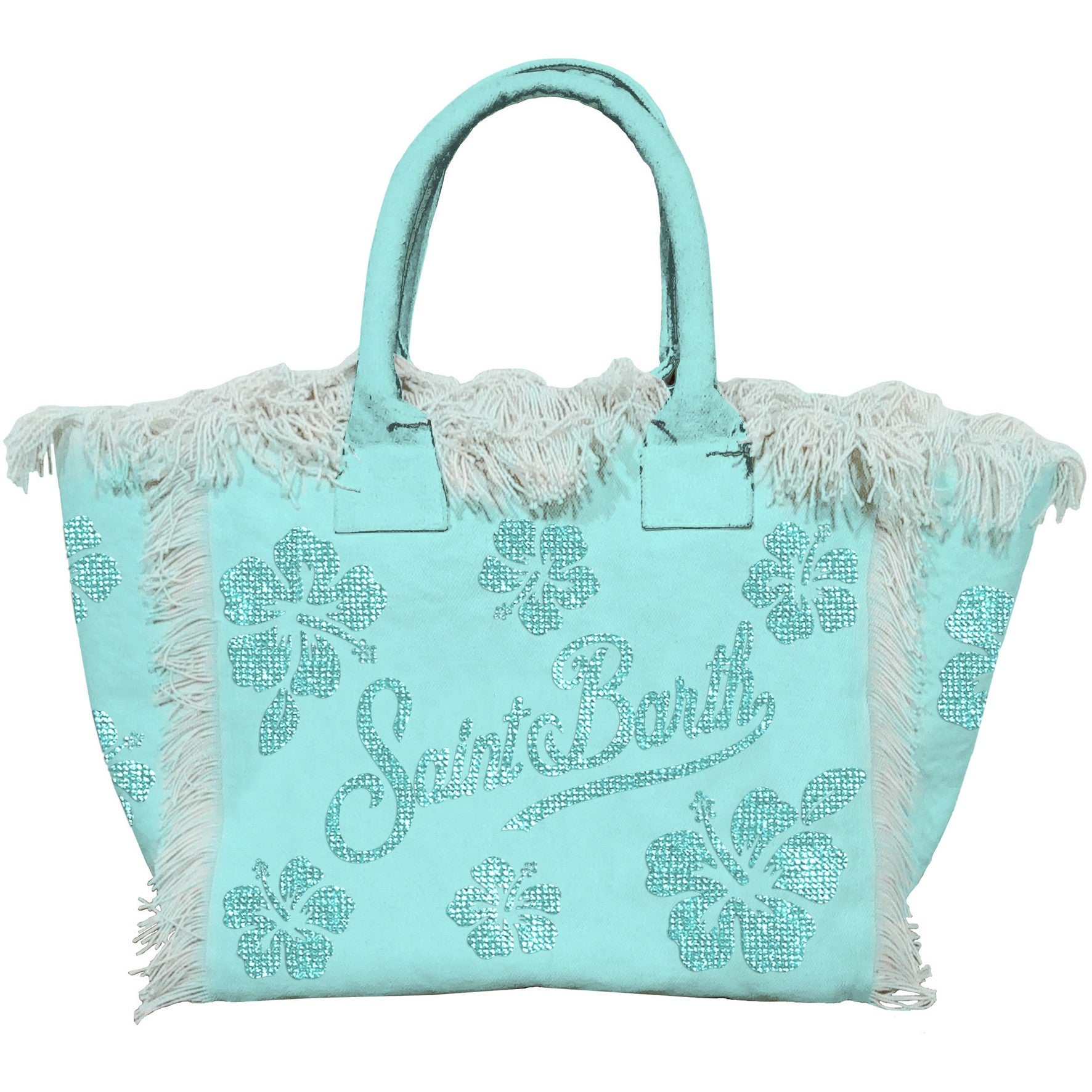 MC2 Saint Barth Vanity 09672L borsa canvas verde acqua