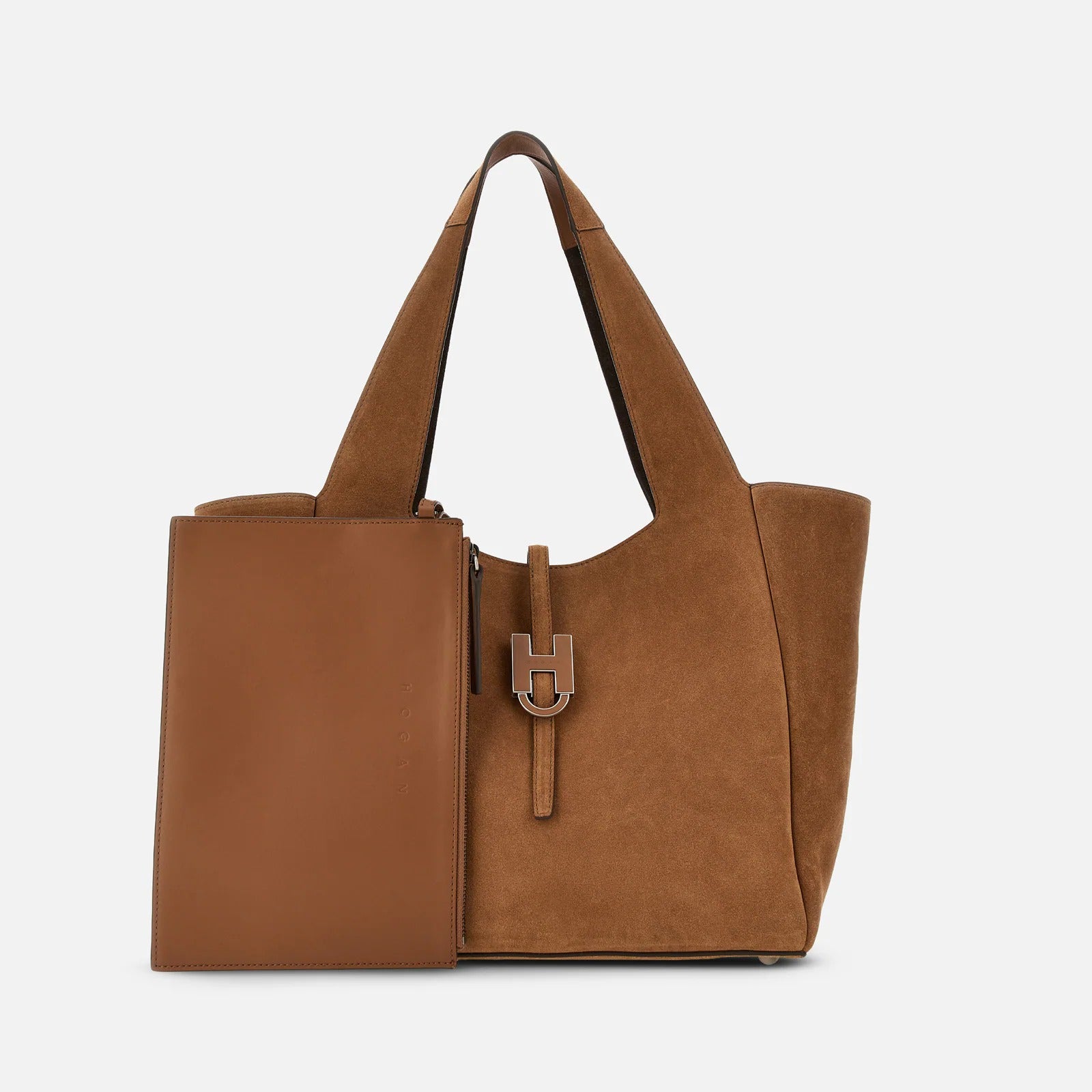 Hogan Shopping Trend KBW01XA1300UGM Borsa Beige Pelle