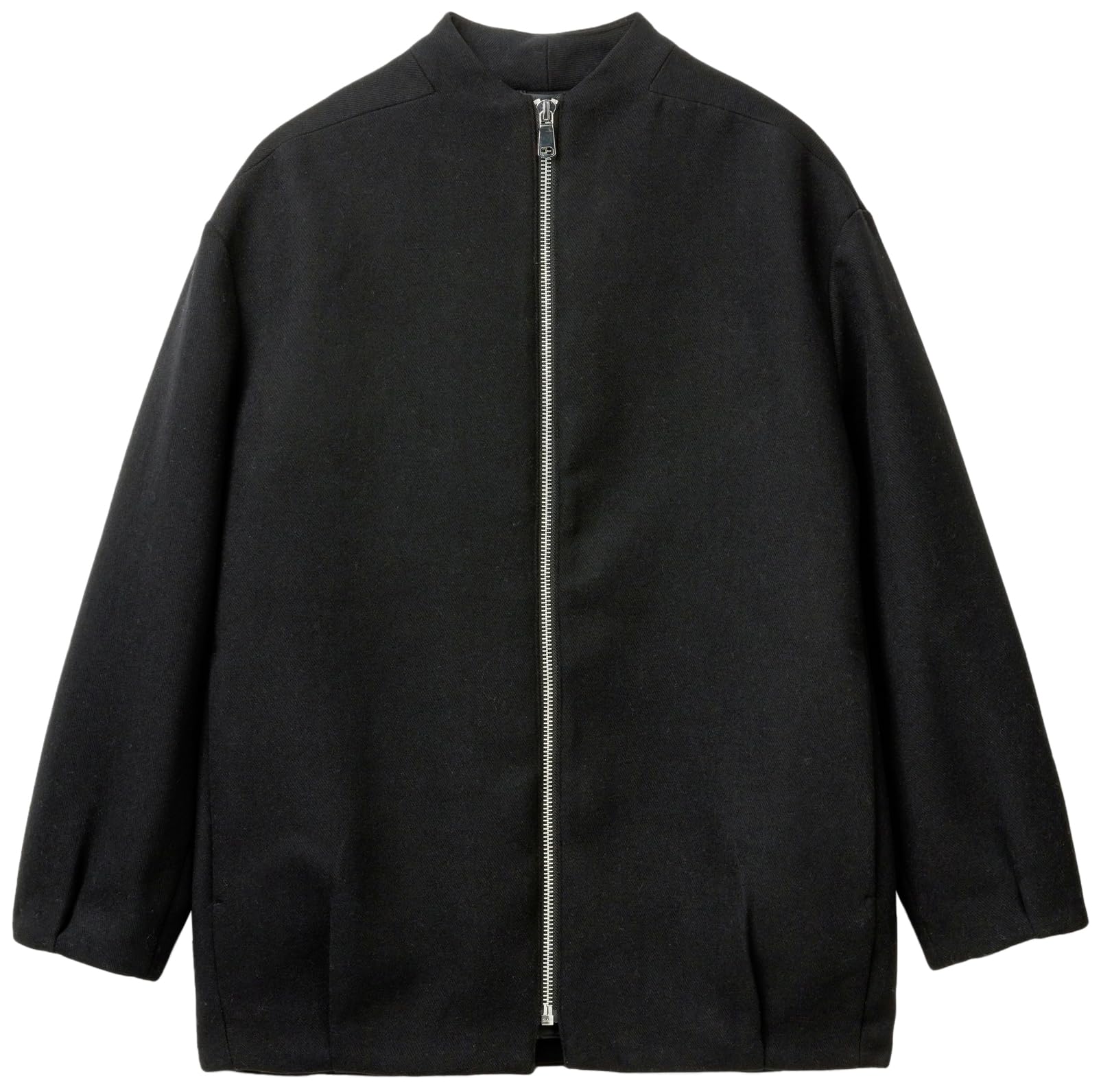 Benetton Giacca bomber panno lana donna taglia L