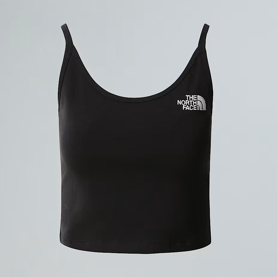 The North Face NF0A55AQ canotta donna nera cotone cropped