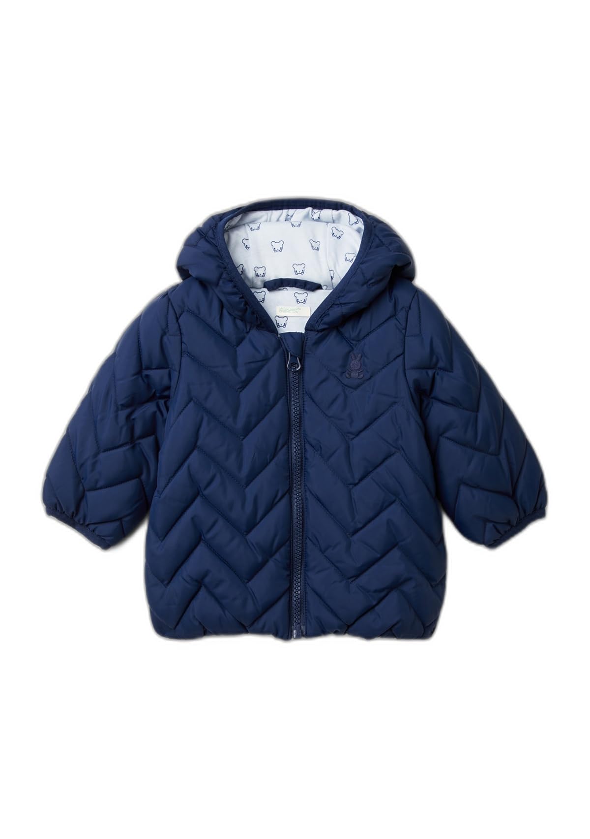 Benetton Giacca Bimbi Giubbotto Blu 56 Imbottito