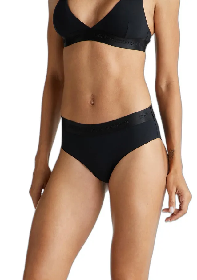 Benetton Slip Donna Fianco Alto Cotone Organico