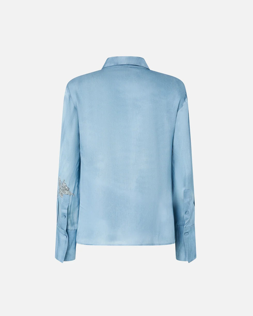 Pinko Christa 106211 A37N Camicia Blu Viscosa