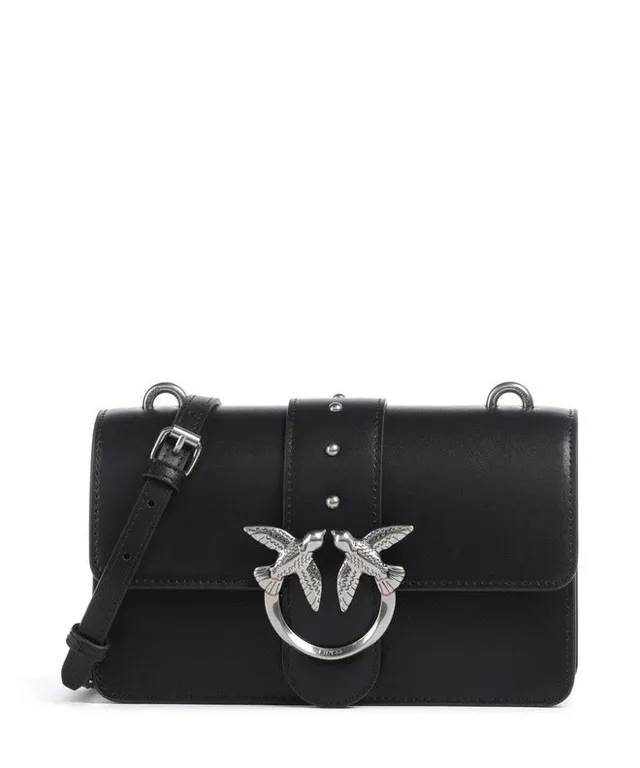 Pinko Love One Mini 105856 A0F1 Borsa Nero Old Silver Pelle