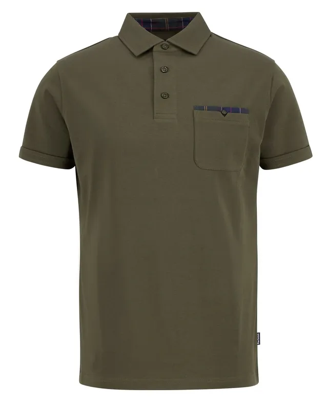 Barbour MML1496 CorPatch polo uomo cotone Dark Olive