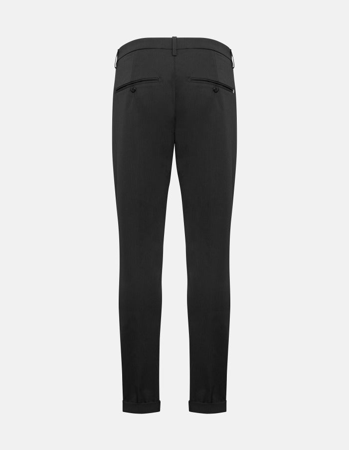Dondup UP235 OS0121U pantalone gabardina nero slim 30