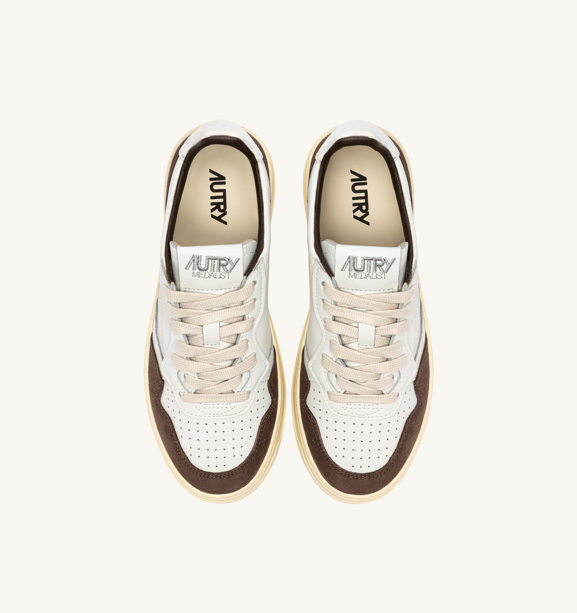 Autry Medalist Low AULM sneakers uomo white mogano