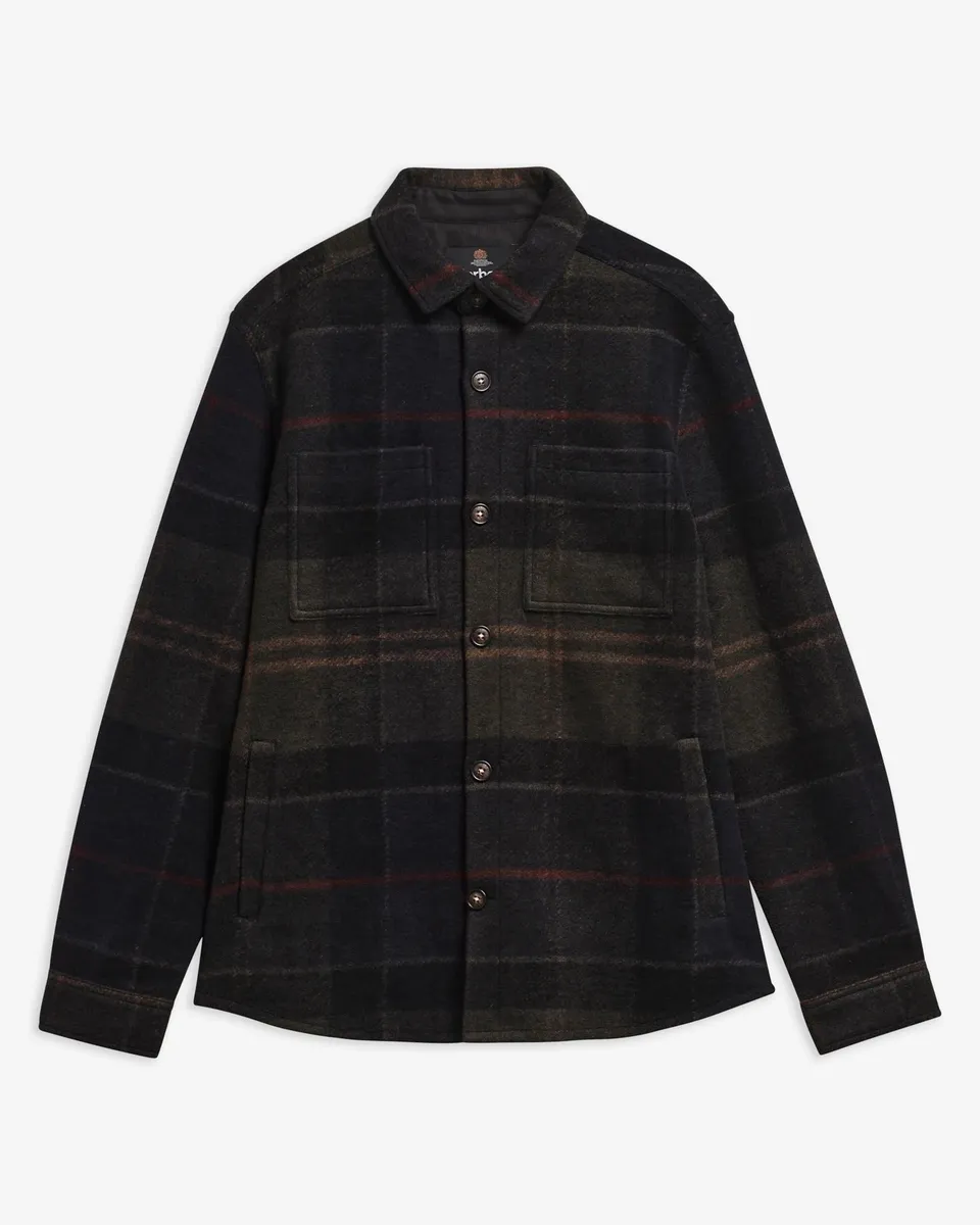 Barbour Woodlane MOS0511 Camicia Uomo Shadow Tartan