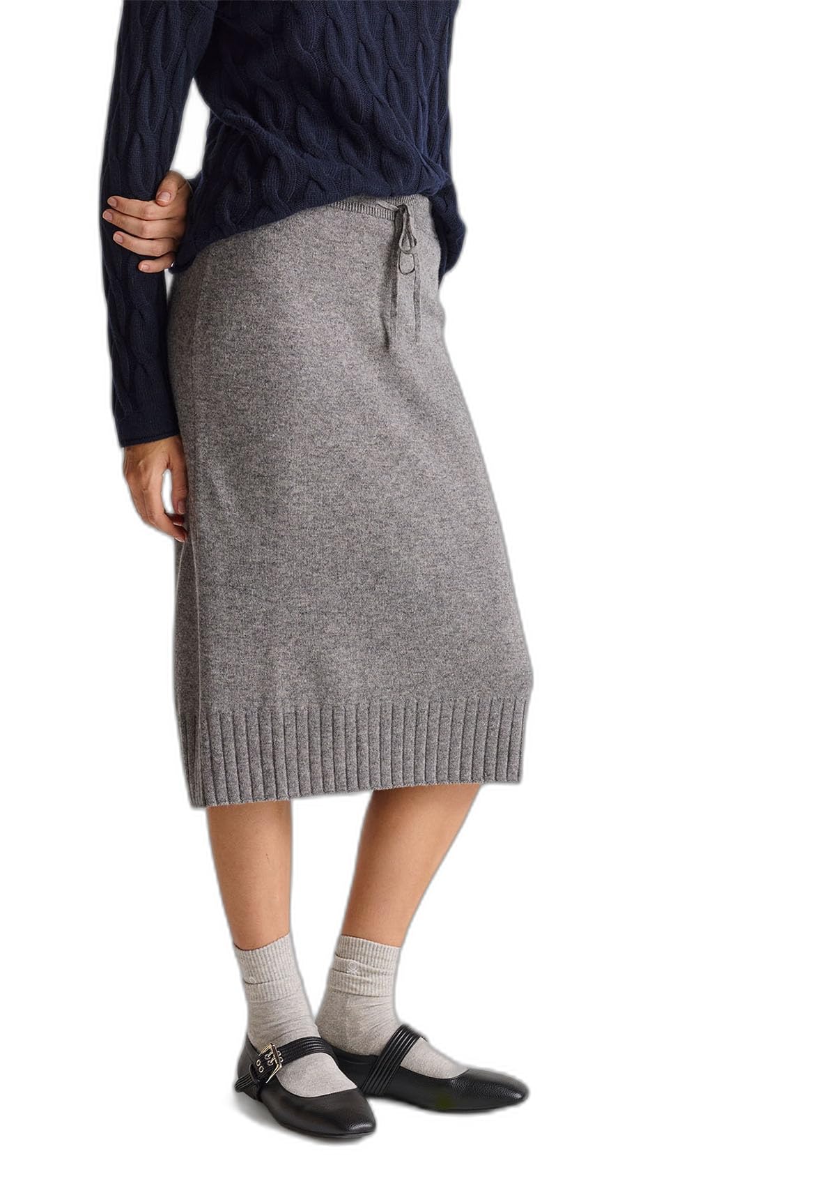 Benetton Gonne gonna donna sotto ginocchio con elastico