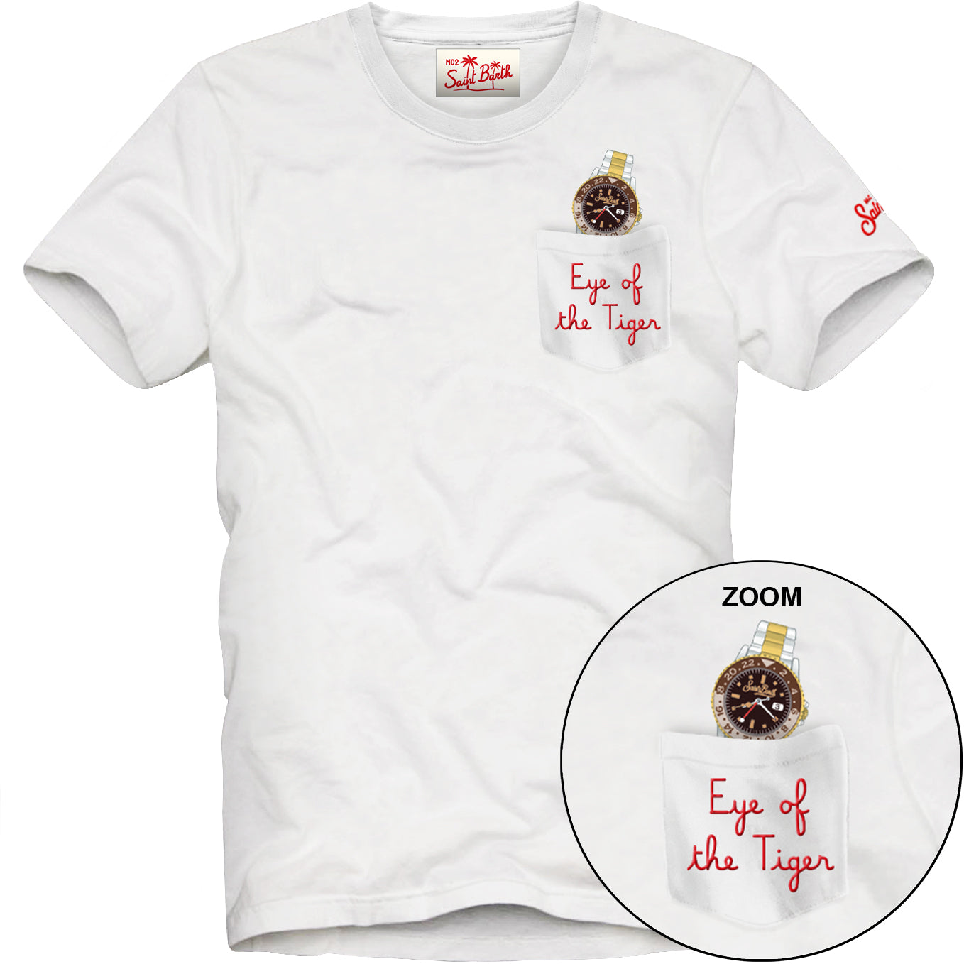 MC2 Saint Barth Austin t-shirt eye tiger bianco S-XL