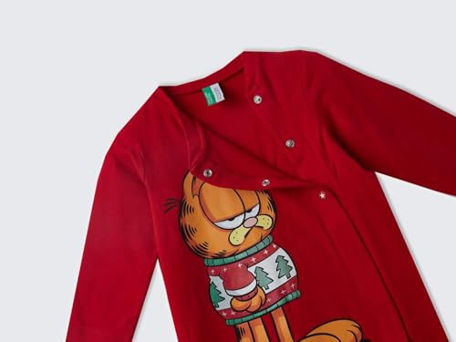Benetton tutina bimbo jersey Garfield con piedi taglia 50