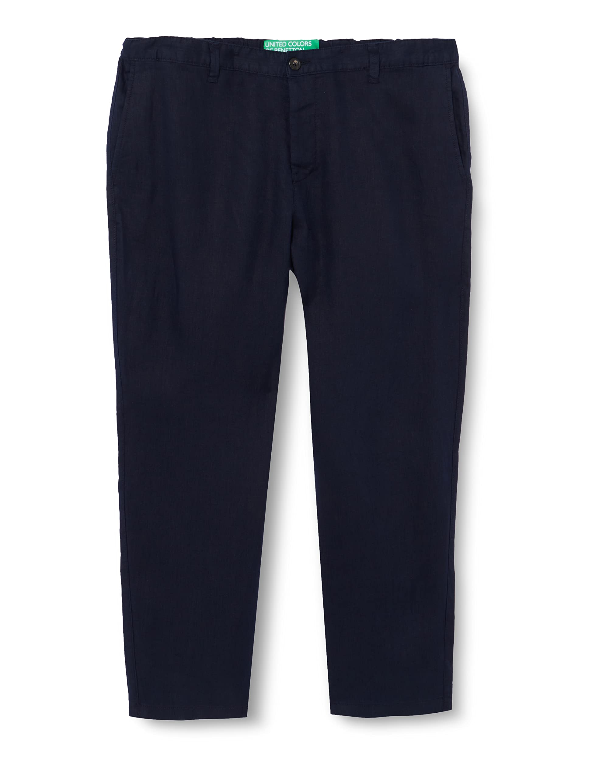 Benetton Pantaloni Uomo Pantalone Cotone Blu Scuro 016