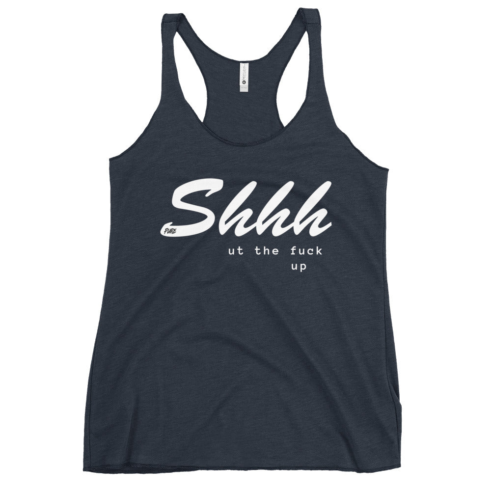 Pure Trash Shhhut canotta donna racerback nera S