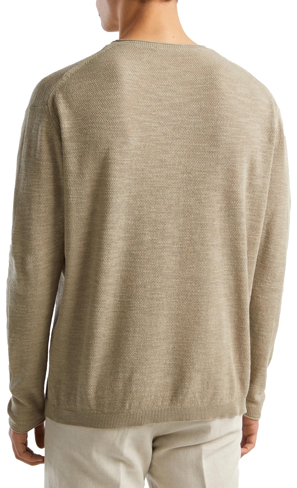 Benetton Maglieria 105gu106h Maglione Verde Militare 0w9 lino