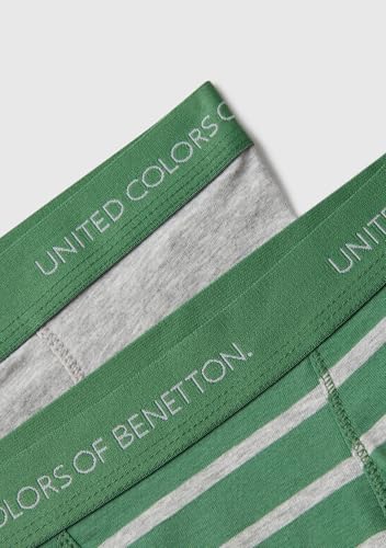 Benetton 3vps0x01j Set 2 Boxer bimbo verde cotone