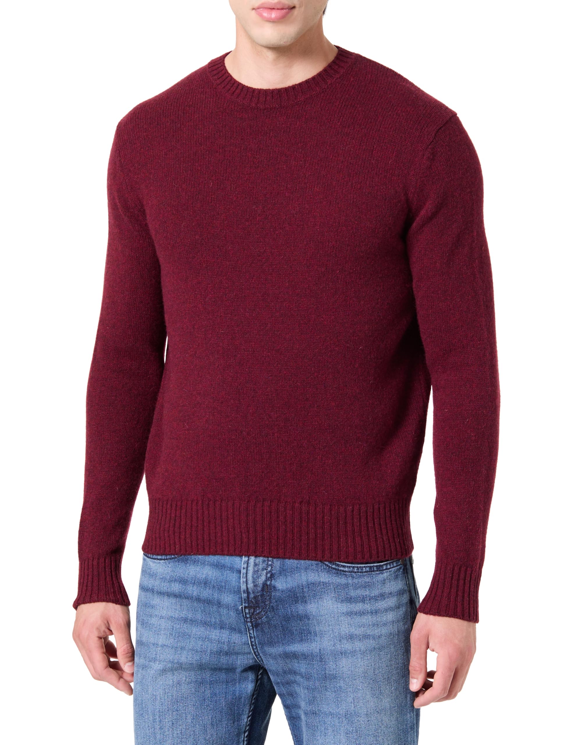 Benetton Maglione Uomo Girocollo a Righe Colorate