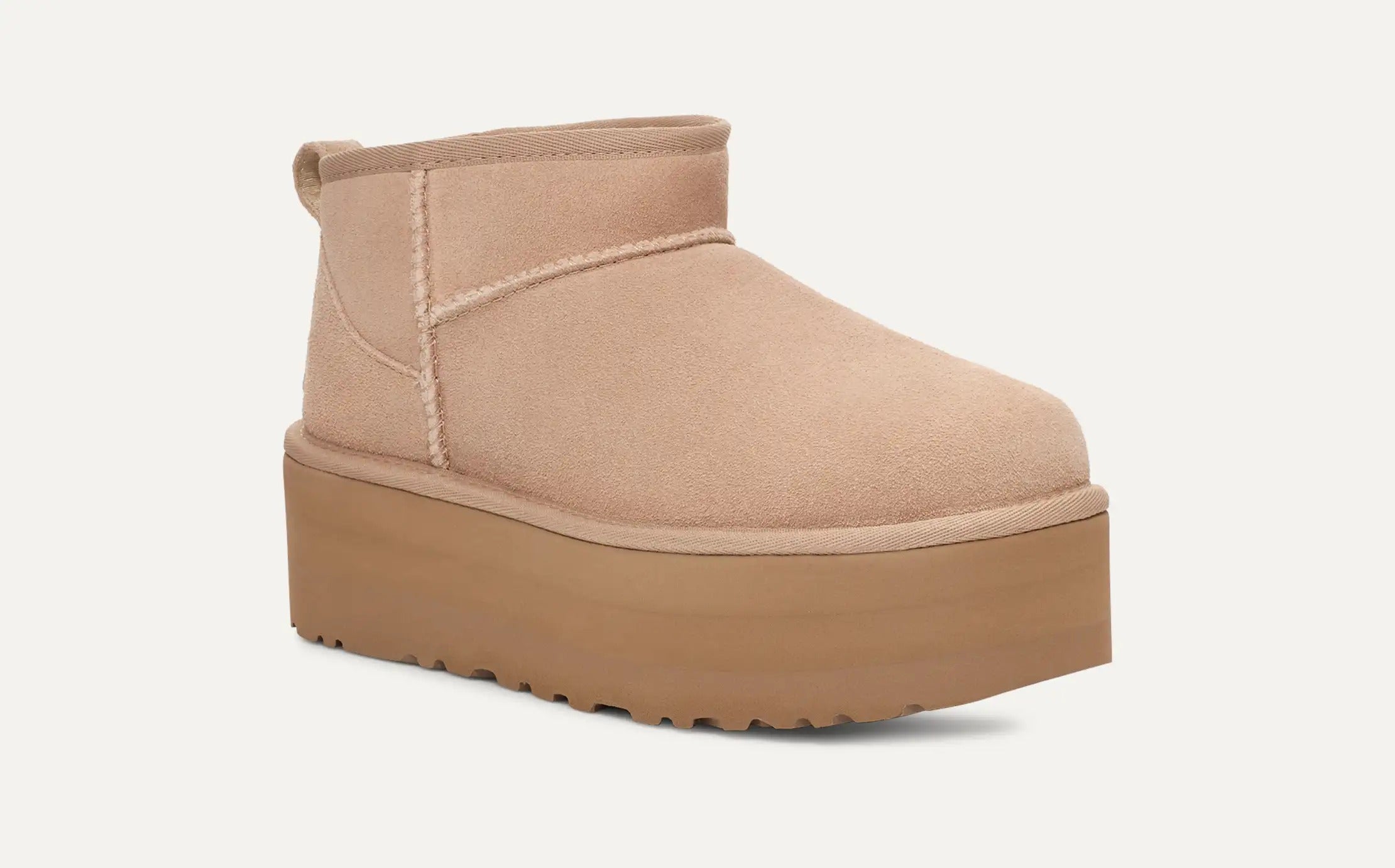UGG 1135092 Classic Ultra Mini Platform scarponcino sand