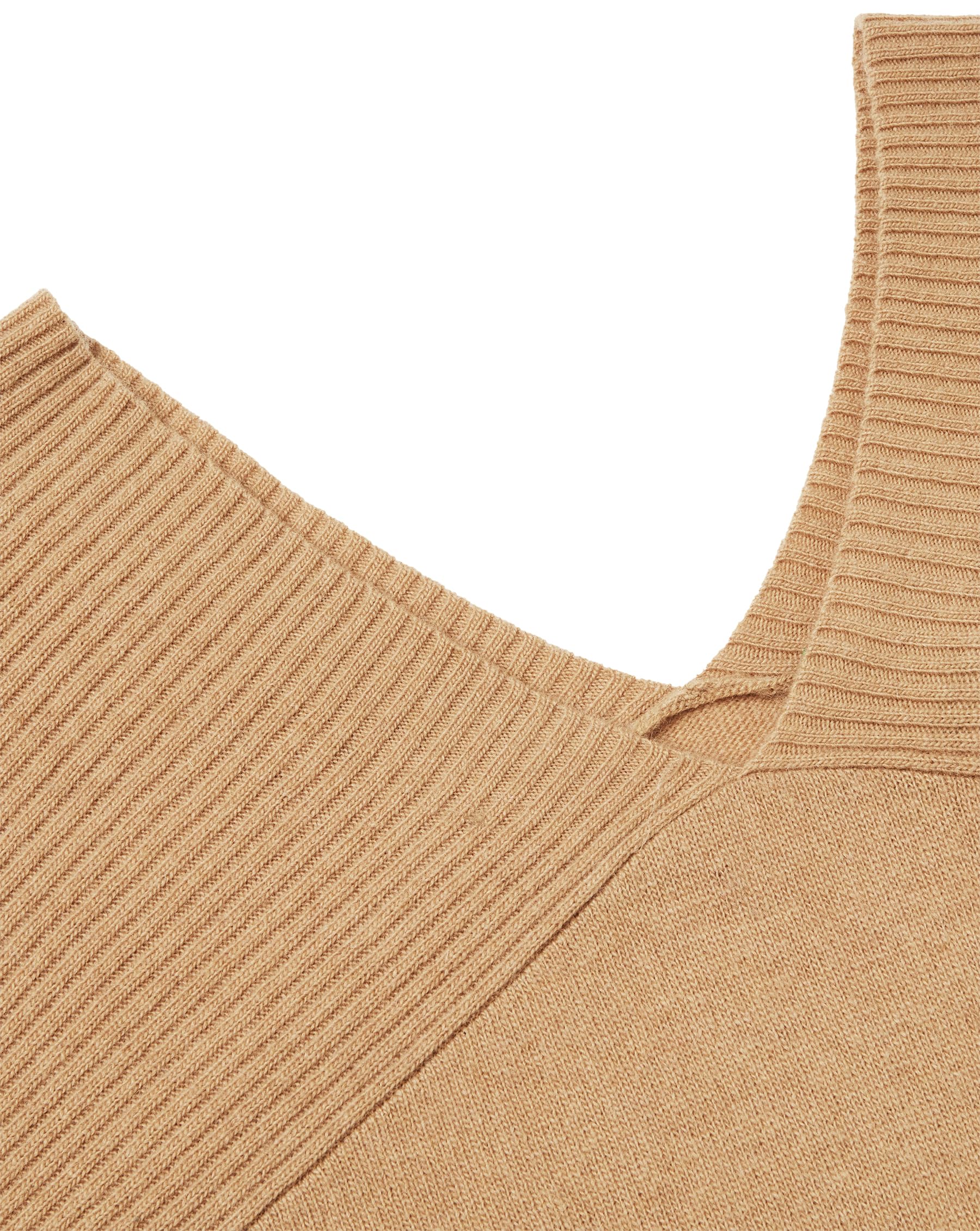 Benetton 1044dv02c vestito donna M beige scollo V
