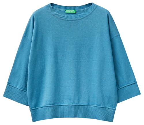 Benetton Maglieria Maglione Donna girocollo boxy costa