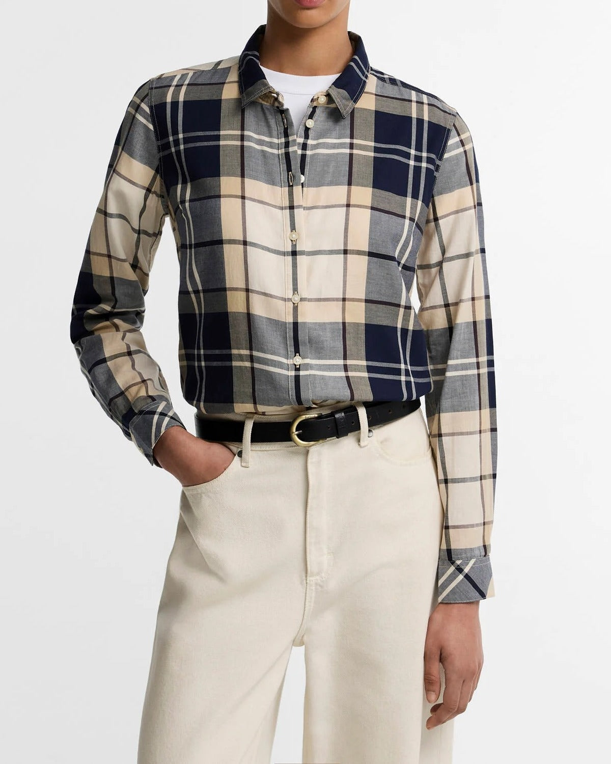 Barbour Bredon LSH1353 camicia donna tartan beige