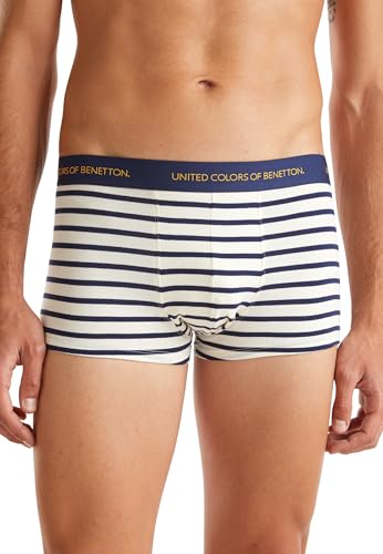 Benetton Boxer Corti Uomo L Righe Cotone Organico