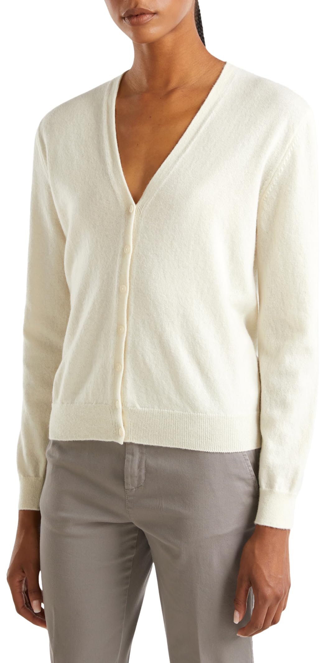 Benetton 1002d6879 Cardigan Donna L in Lana Merino