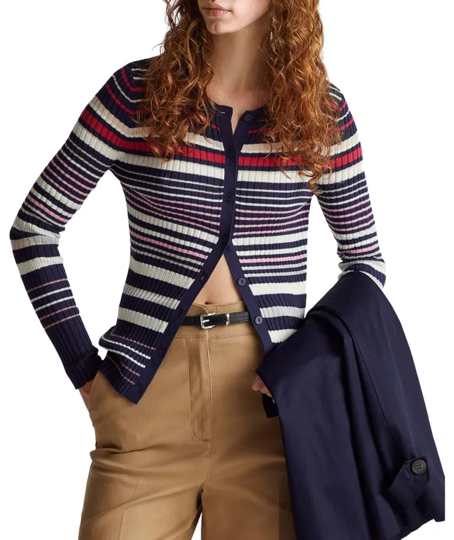 Benetton 1e3re502d Cardigan Donna coreana righe M