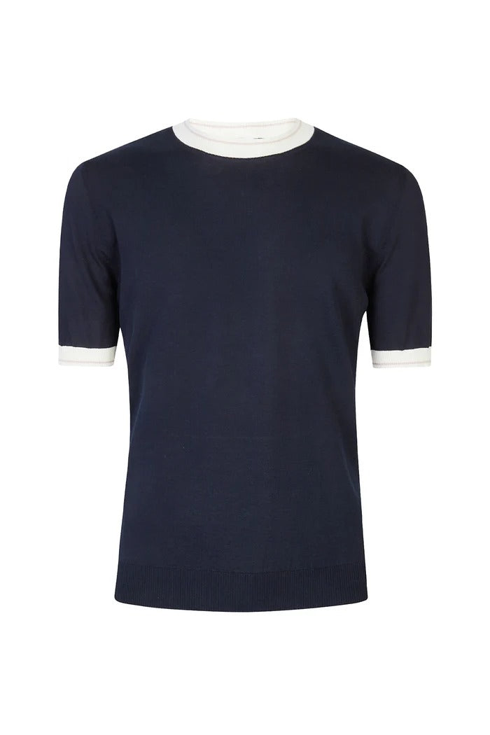 Eleventy M76MAGM19 maglia uomo cotone blu sabbia