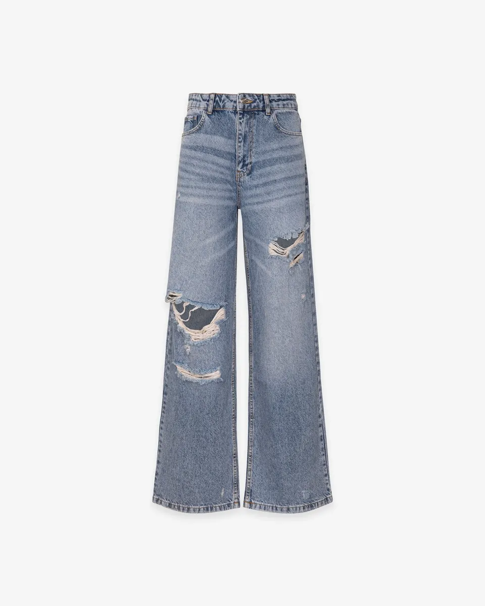 Hinnominate HMABW02684 jeans baggy blu chiaro cotone