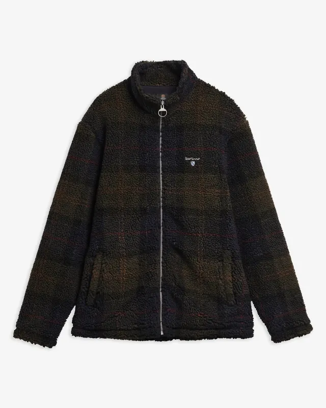 Barbour MFL0187 Felpa Sherpa Tartan Collo Alto Zip