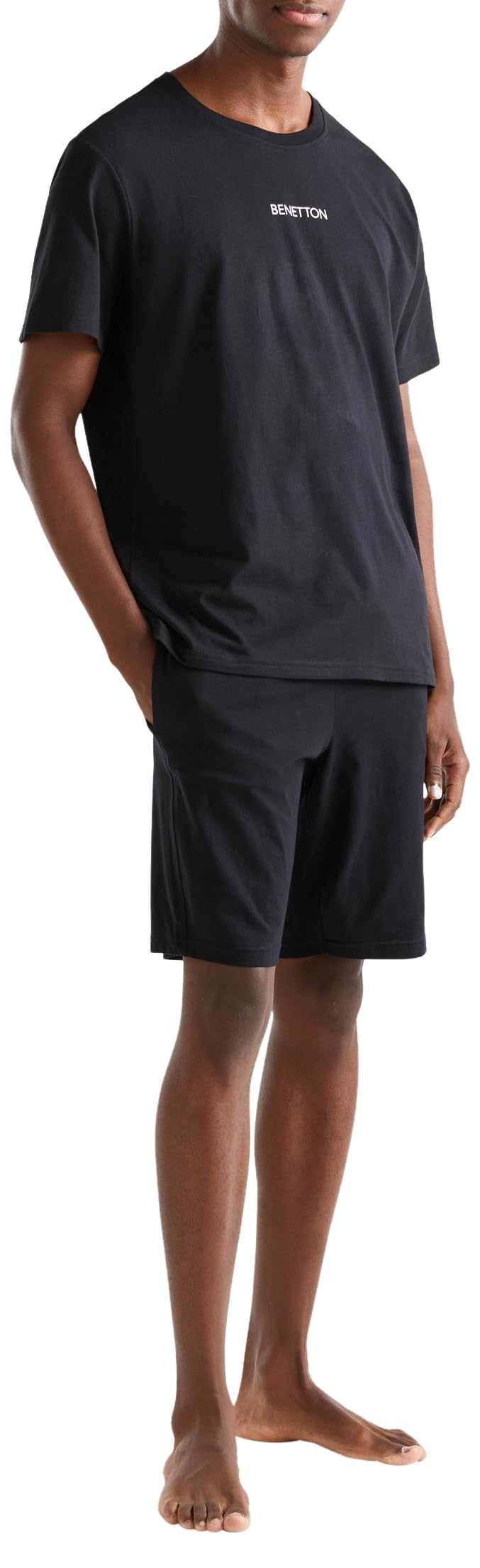 Benetton Intimo Pigiama Uomo Bermuda Jersey Taglia L