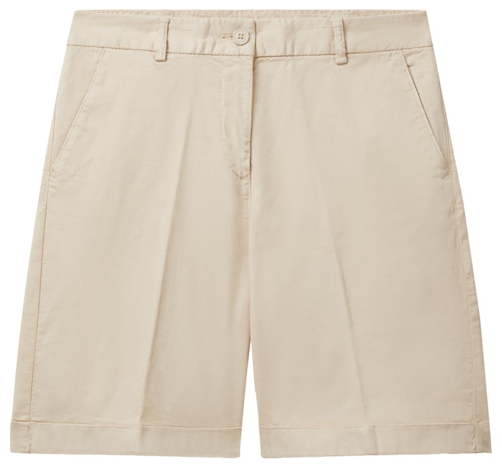 Benetton 4CDRD901W Bermuda Donna Beige in Cotone Regular Fit