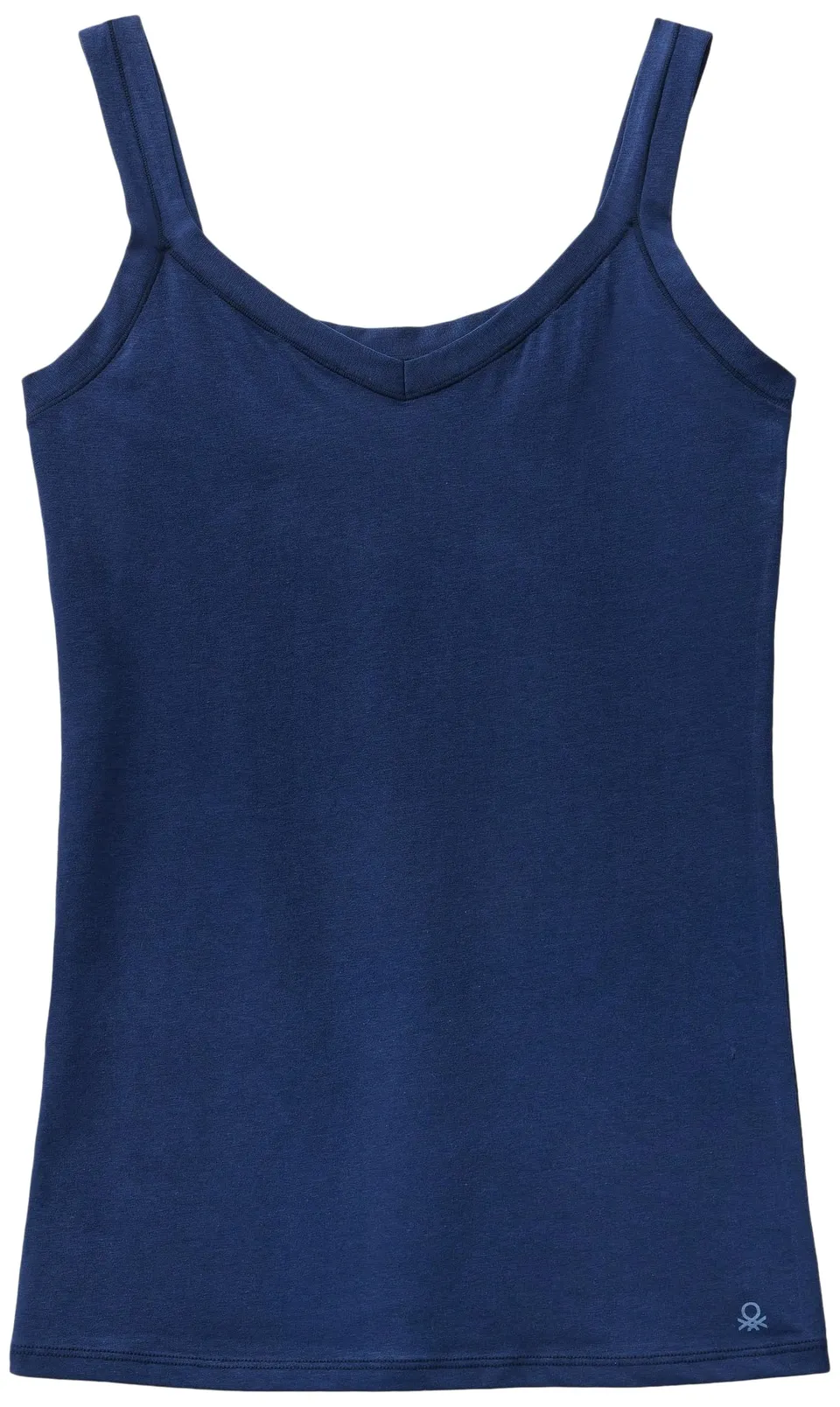 Benetton canottiera donna cotone blu notte 252 canotta basic