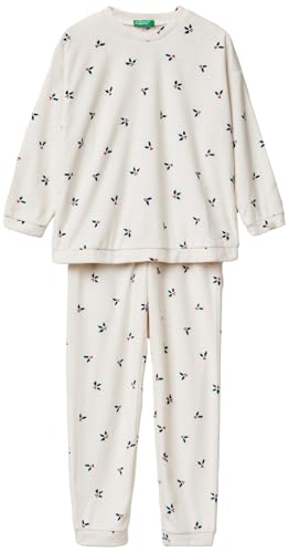 Benetton Set Pigiama Bambine Ciniglia Stampata 90