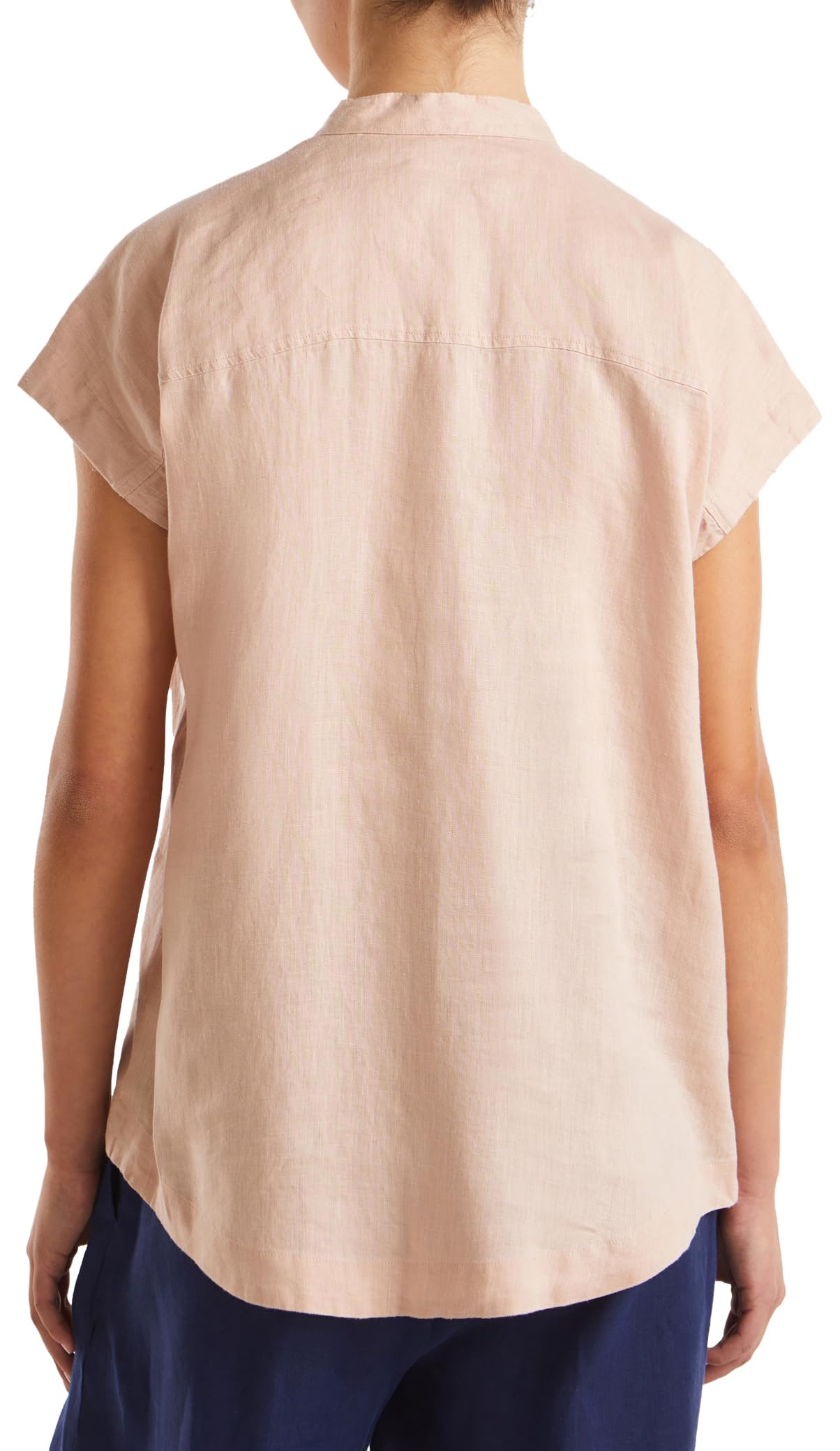 United Colors of Benetton Camicia Donna Cipria Scuro Lino