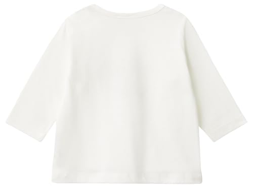 Benetton T-shirt bimbo manica lunga 74 bianco cotone