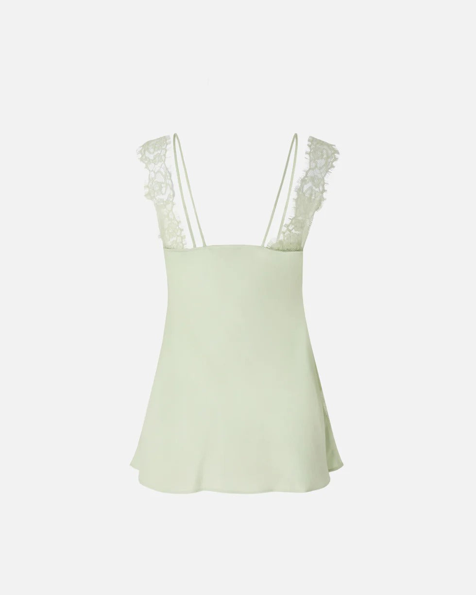 Pinko Lydia 106623 A385 top verde salvia pizzo
