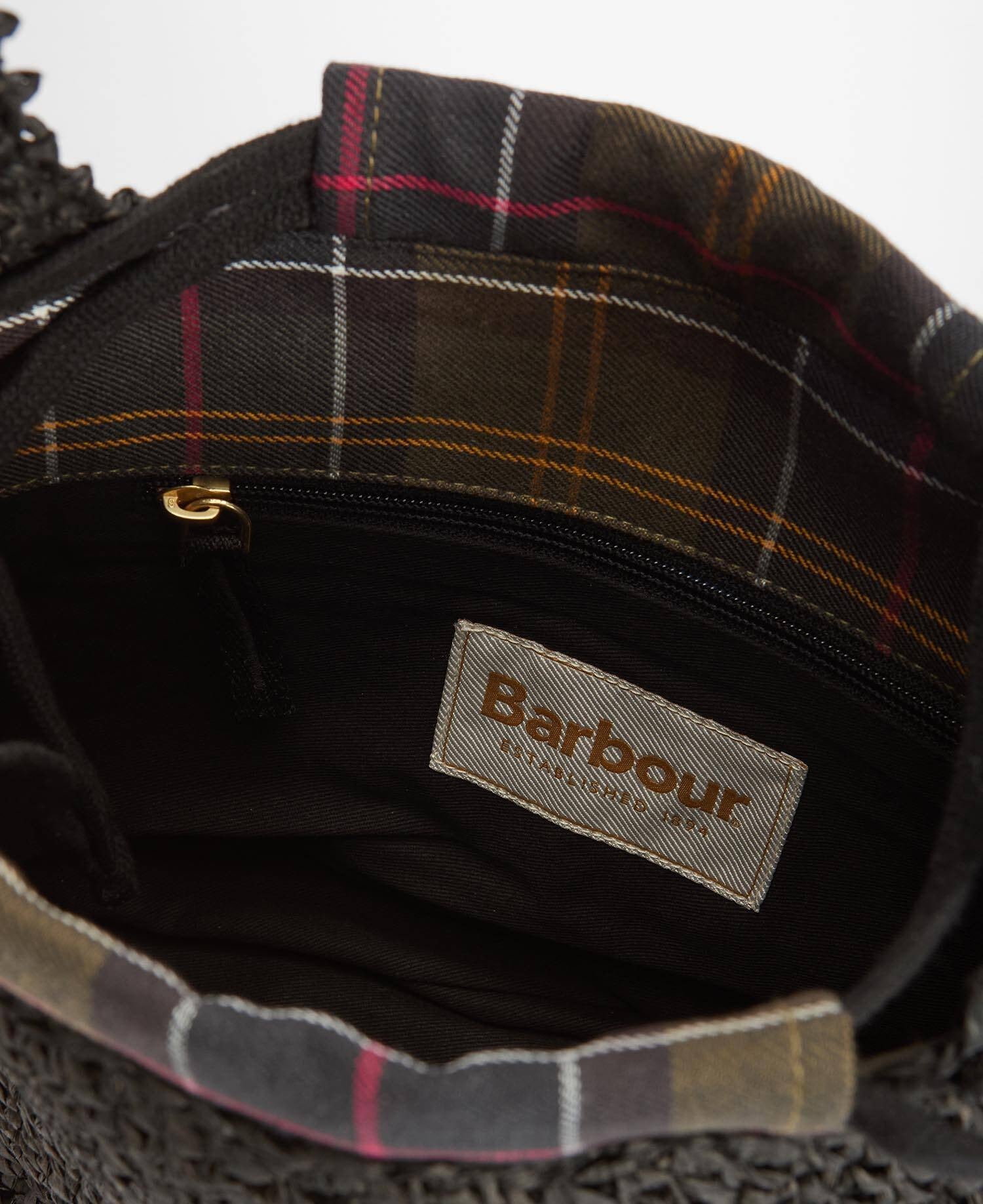 Barbour Lily Soft LBA0466 tote nero rafia donna