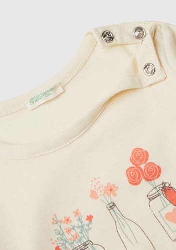 Benetton T-Shirt M/L Maglietta Neonato Cotone Organico